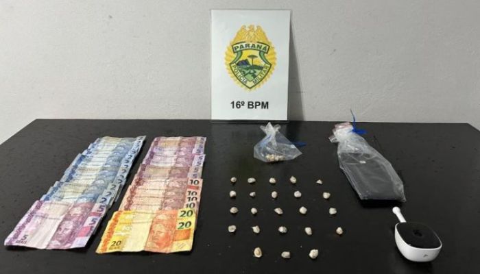Pinhão - ROTAM prende homem por tráfico de drogas no bairro Nossa Senhora da Glória